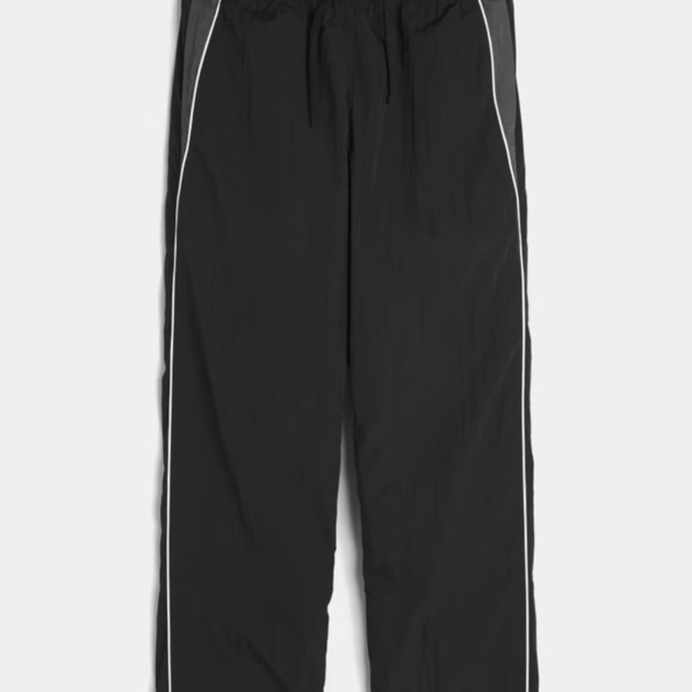 Hollister GRAY baggy track Joggers with White Accent size men’s medium - Picture 4 of 6